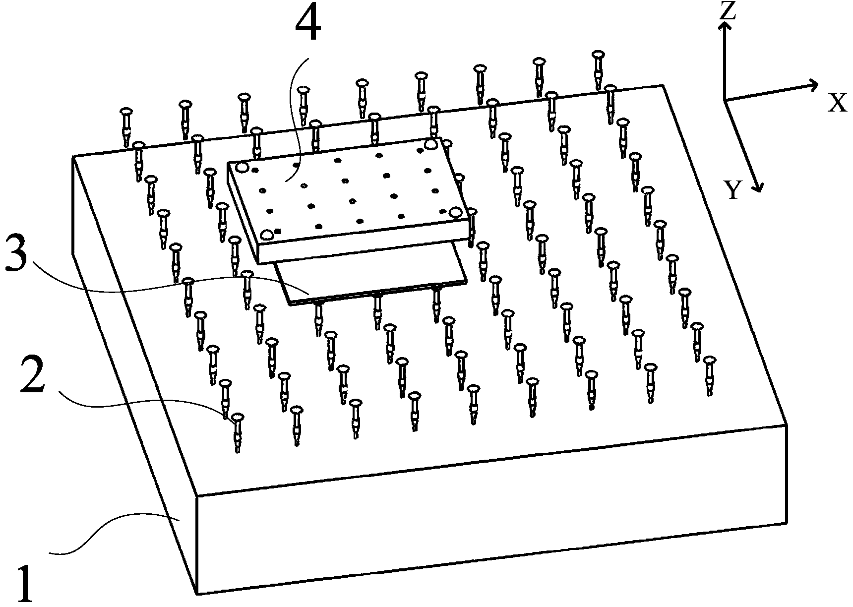 Plane grating-based system for measuring large-stroke movement of wafer bench