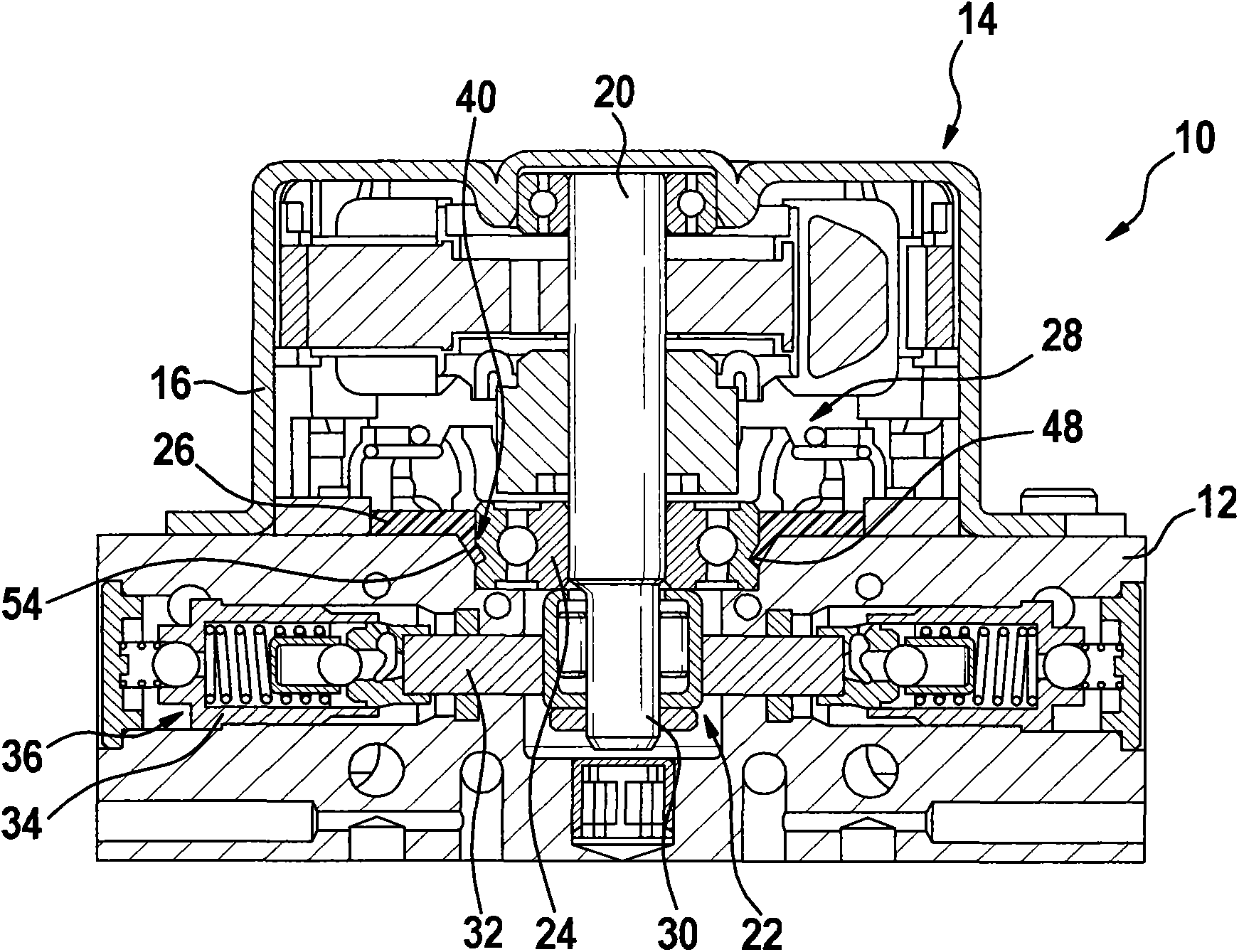 Hydraulic unit for vehicle brake system with motor bearing