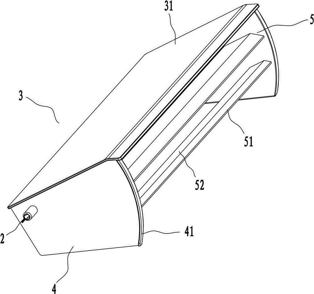 Air guide plate structure capable of top air output