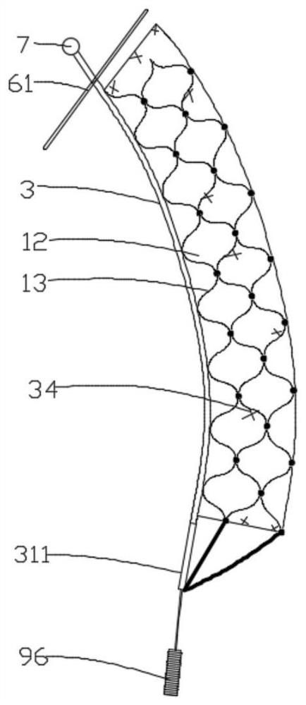 Protection system with stem-leaf-imitated structure