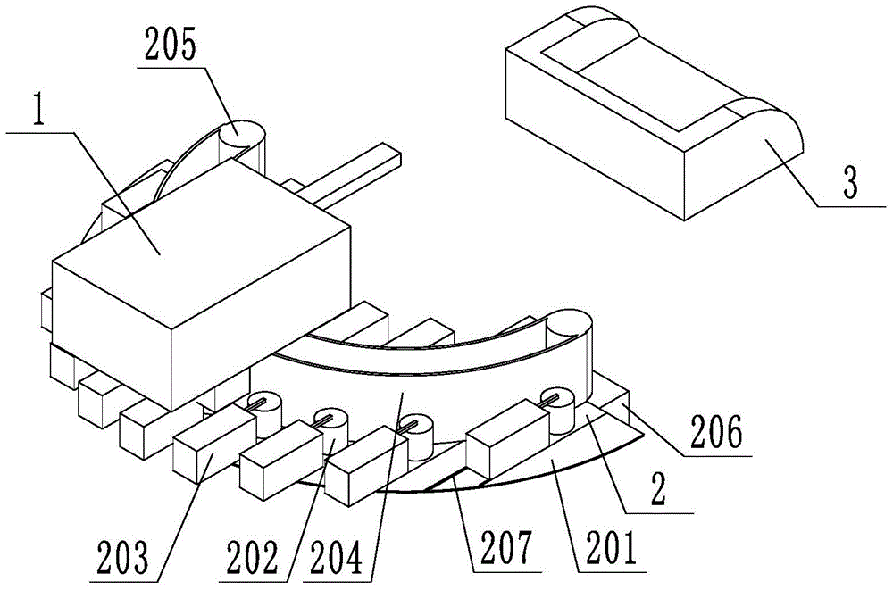 A conveyor belt toothwashing device