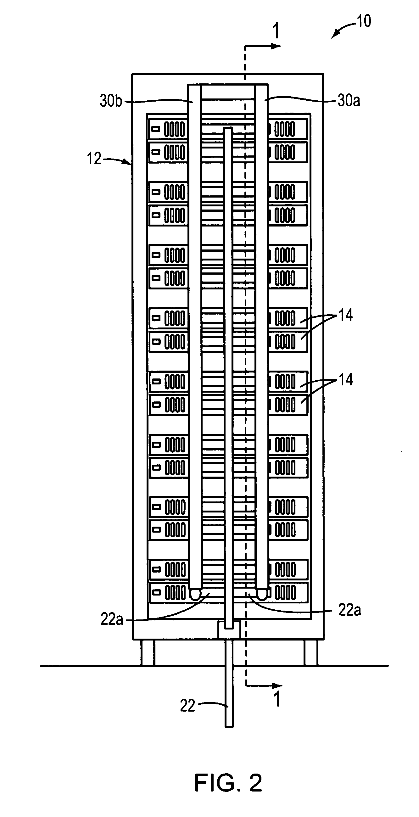 Method and system for providing cooling of components in a data storage system