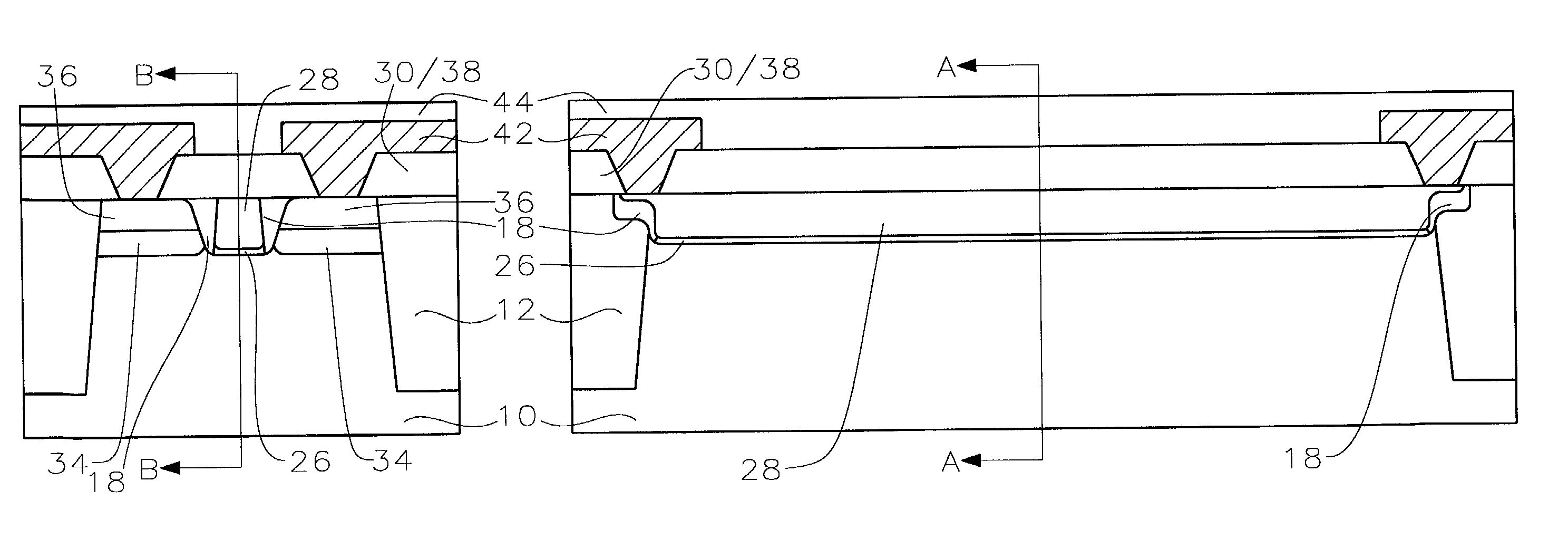 Process flow for a performance enhanced MOSFET with self-aligned, recessed channel