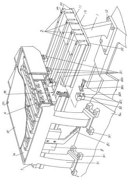 Cooperating structure of skybar device and shuttle changing device of computerized flat knitting machine