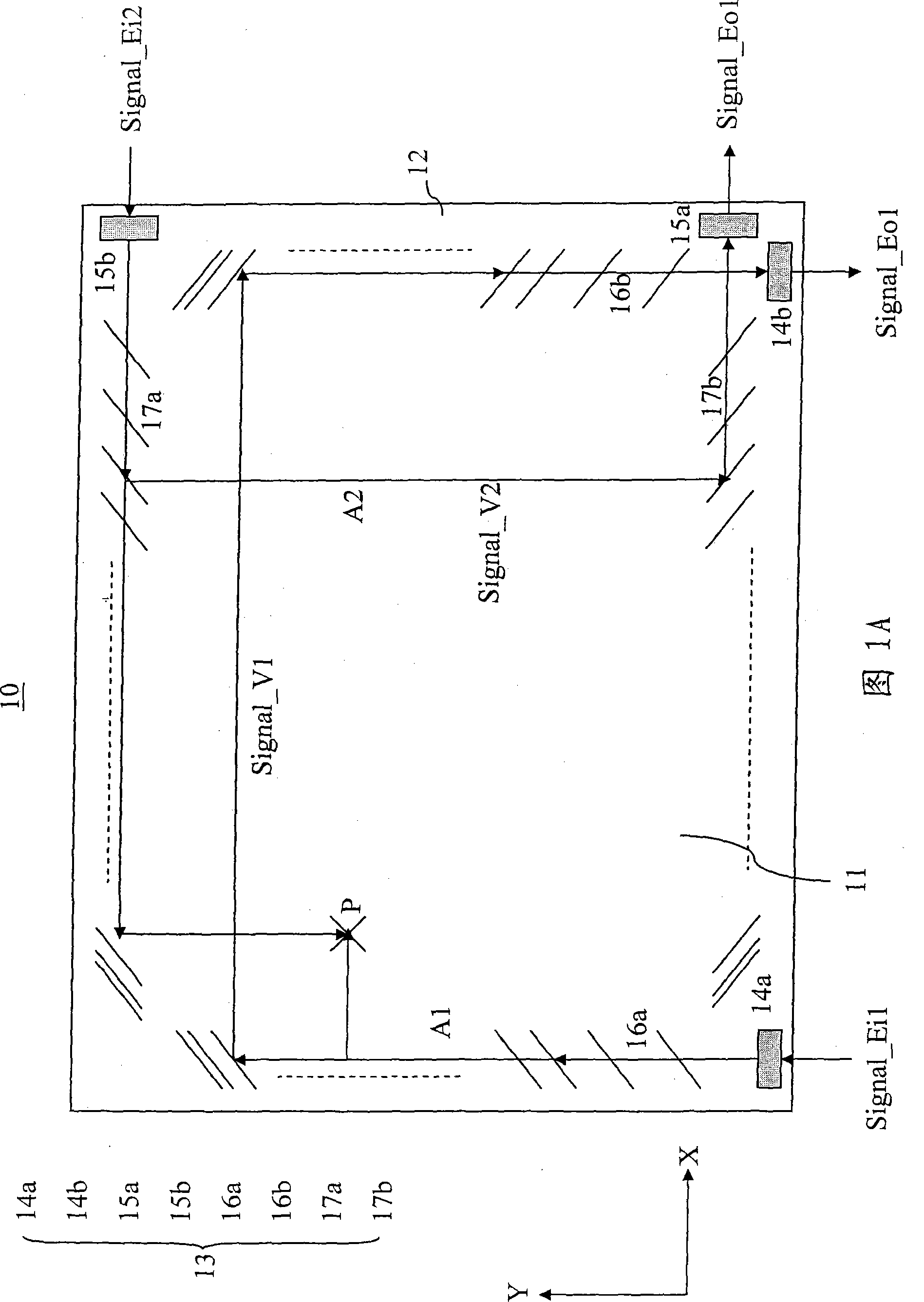 Surface acoustic wave type sensing apparatus of touching control panel