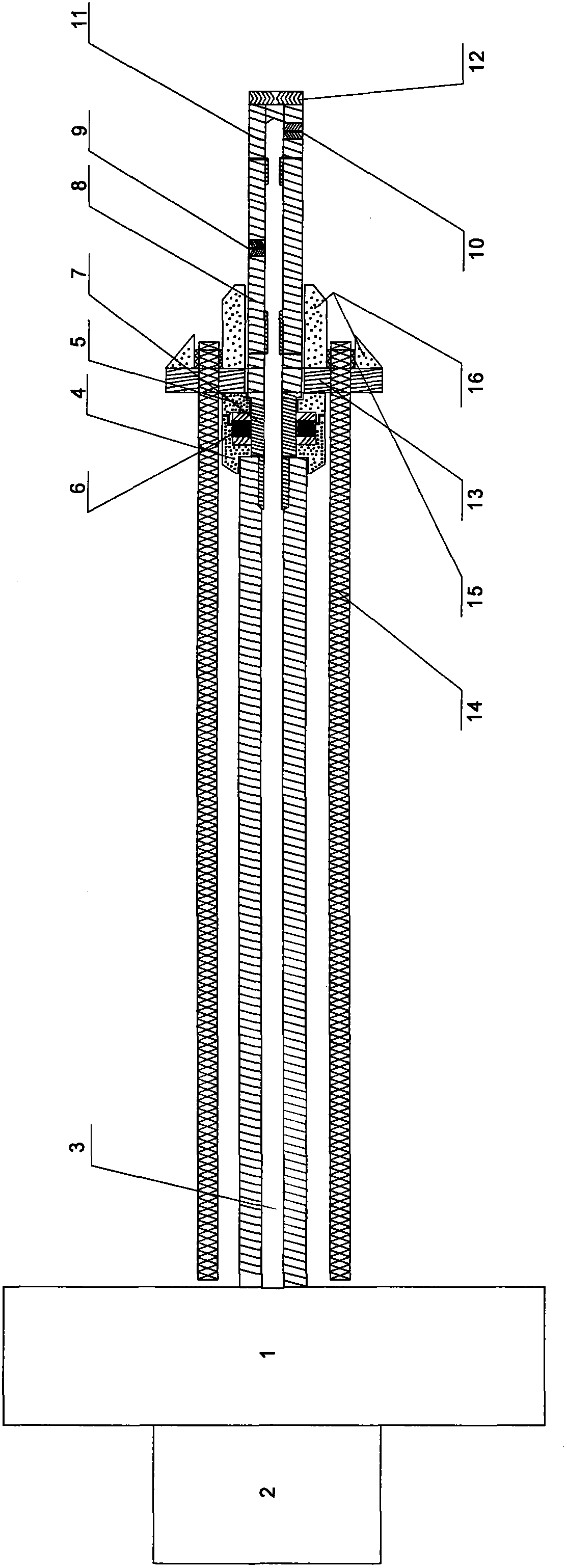 Equipment and method for constructing high-pressure rotary jet stiffening pile by using ribbed drilling method
