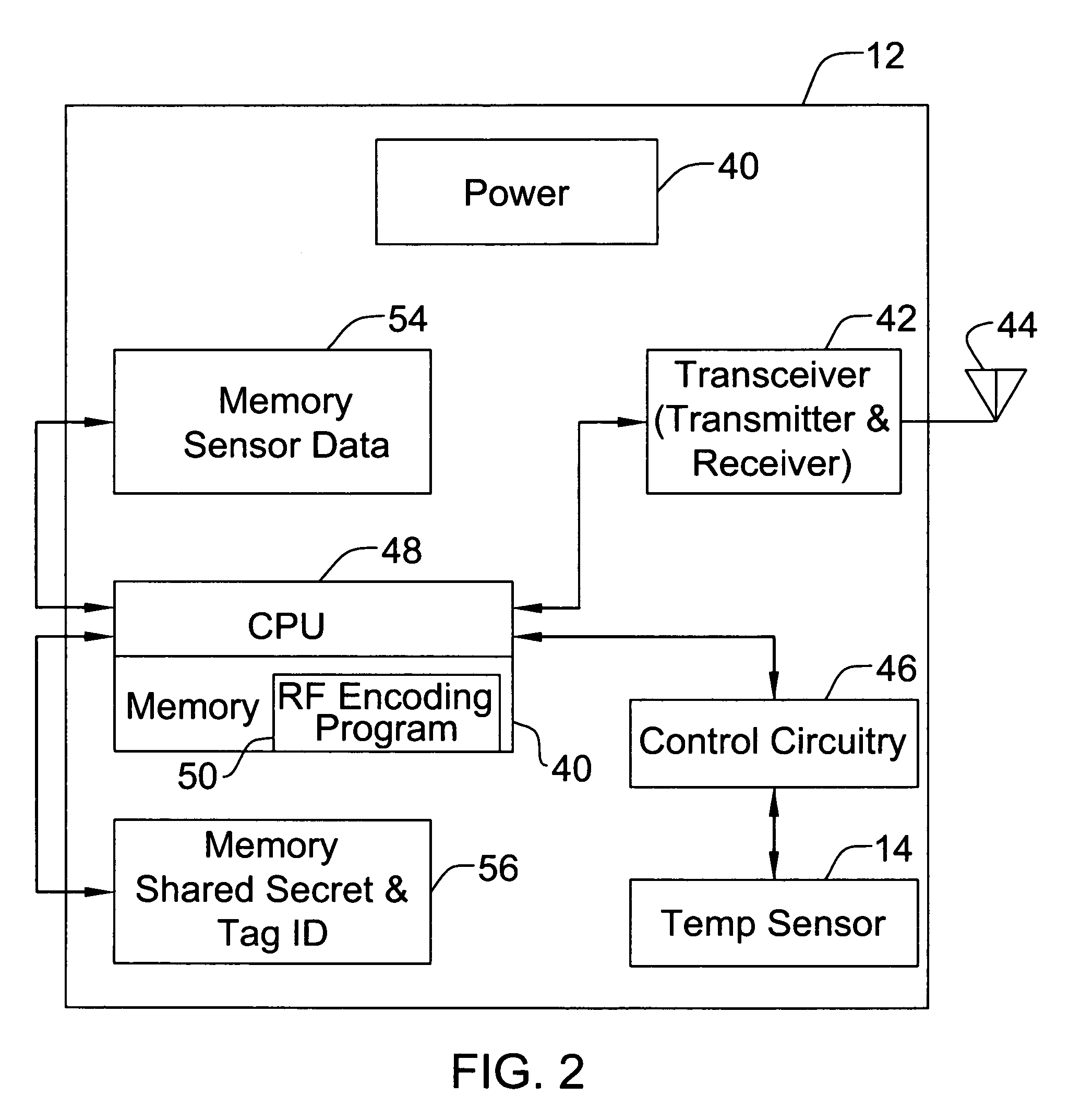 System and method to record environmental condition on an RFID tag
