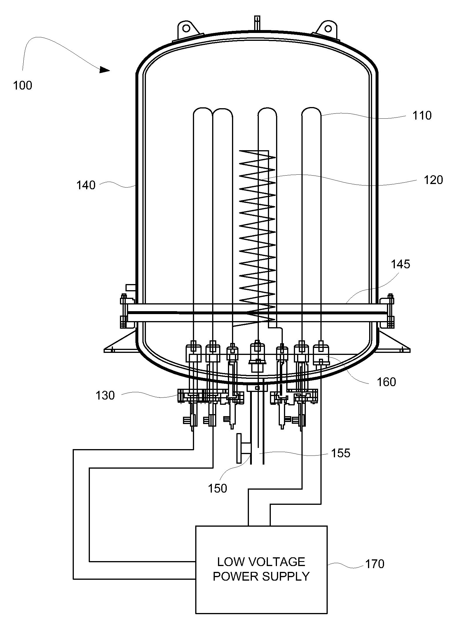 Method and apparatus for simpified startup of chemical vapor deposition of polysilicon