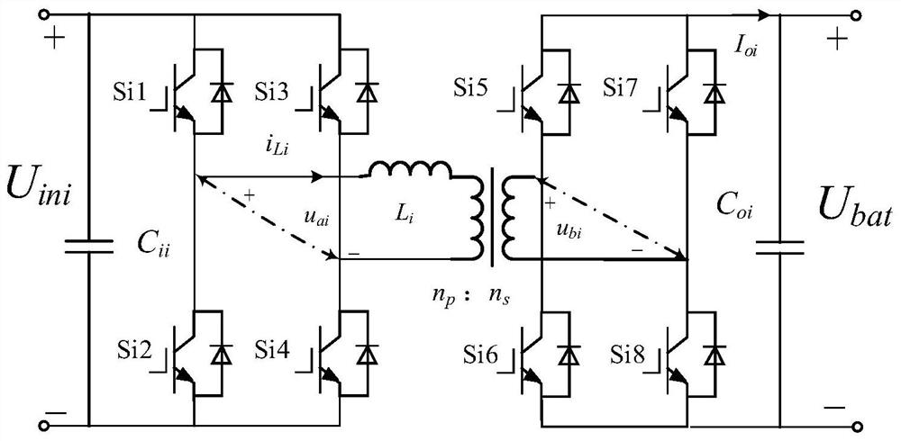 DAB-based ISOP type storage battery detection power supply control method, device and system