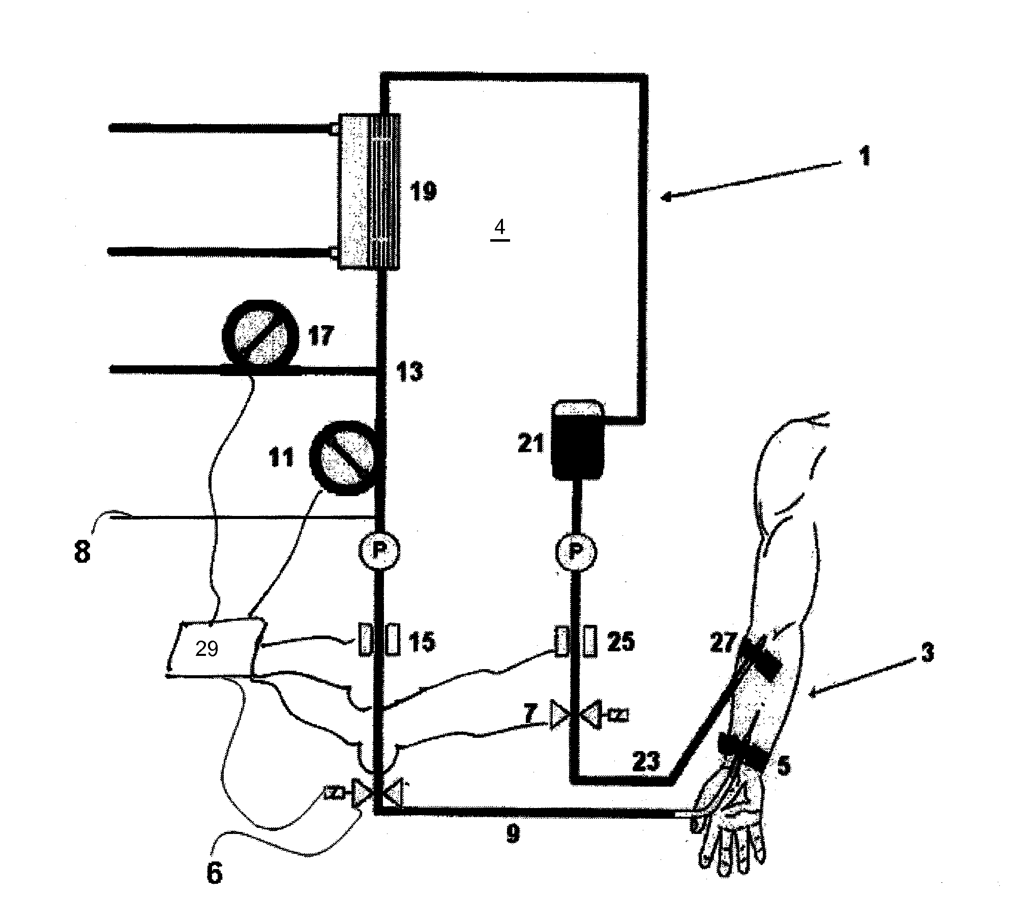 Method for removing blood from an extracorporeal blood circuit for a treatment apparatus following termination of a blood treatment session, and apparatus for performing said method