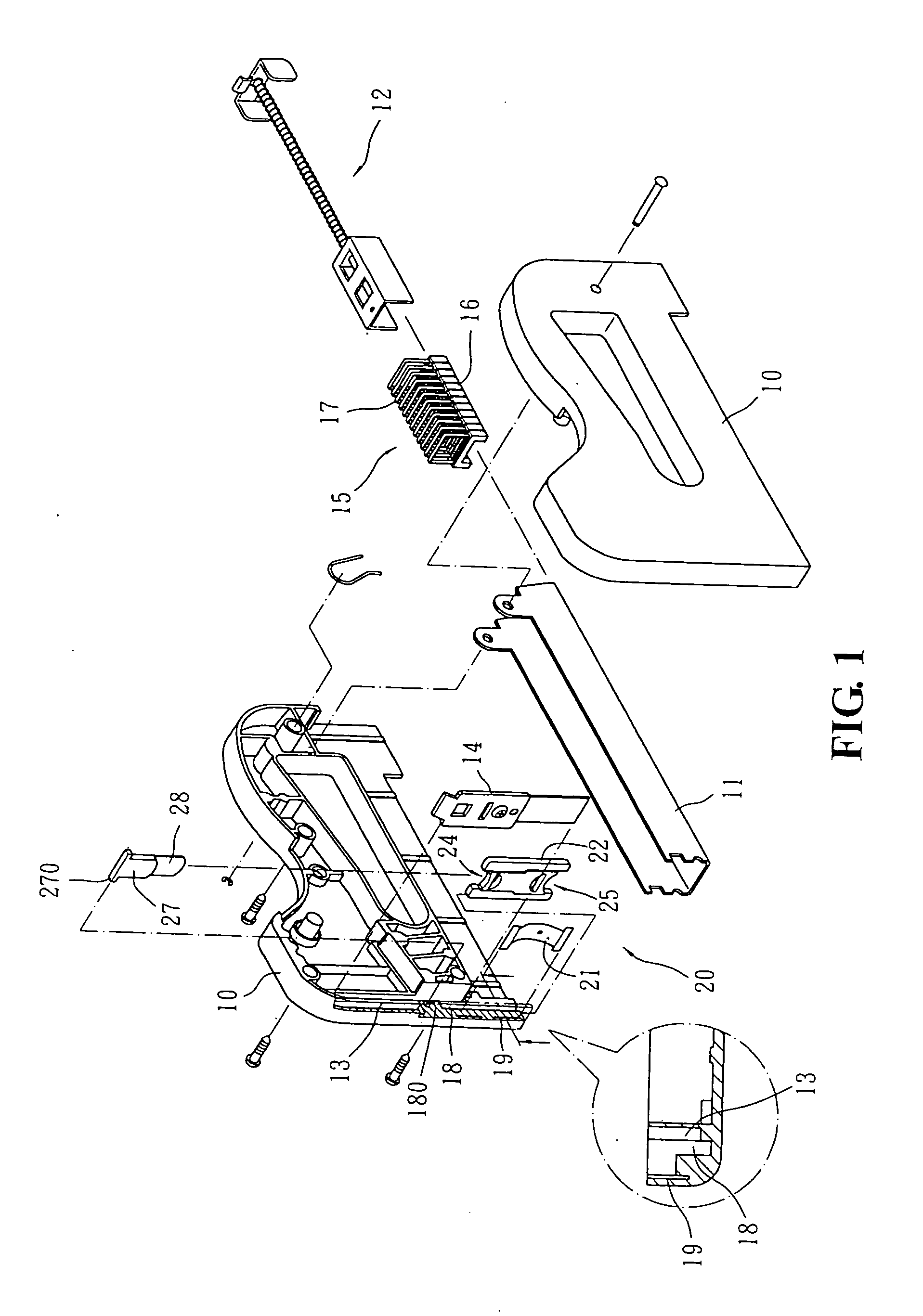Cable holding assembly for cable stapler
