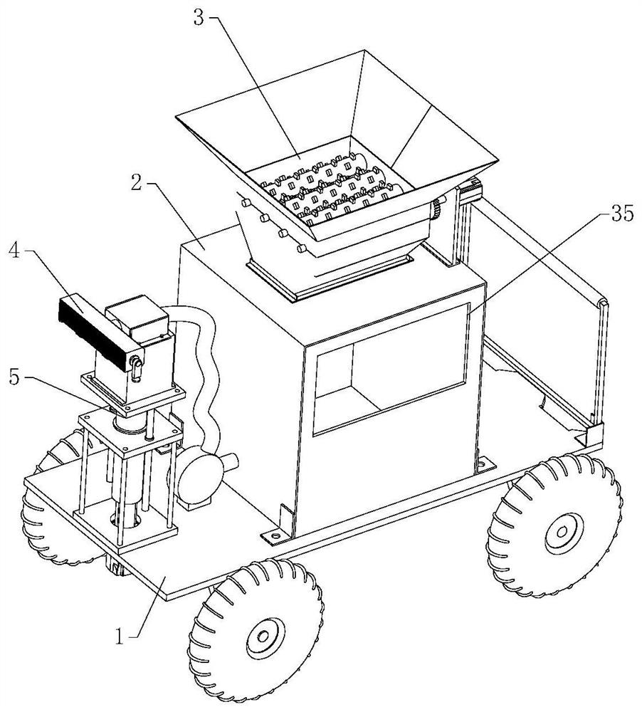 Waste collecting device for intelligent manufacturing workshop