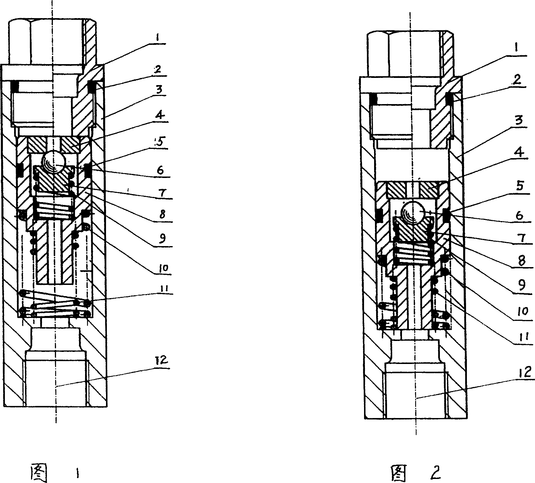 Unloading method for grease multiple point central quantitative lubricating pipeline and self suction load device