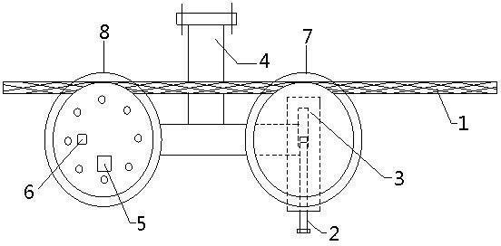Steel wire rope speed-measuring device