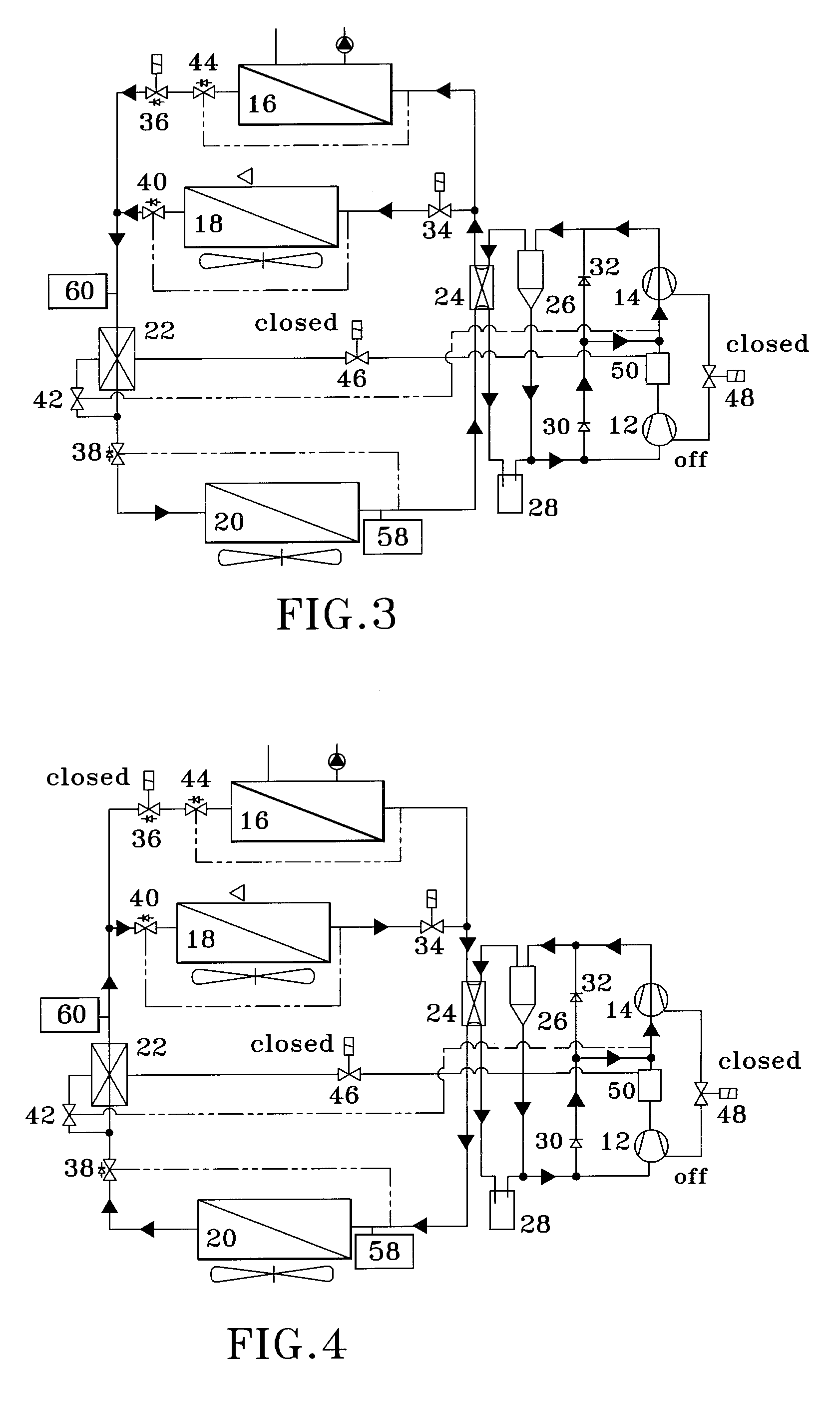 Heat pump system with multi-stage compression