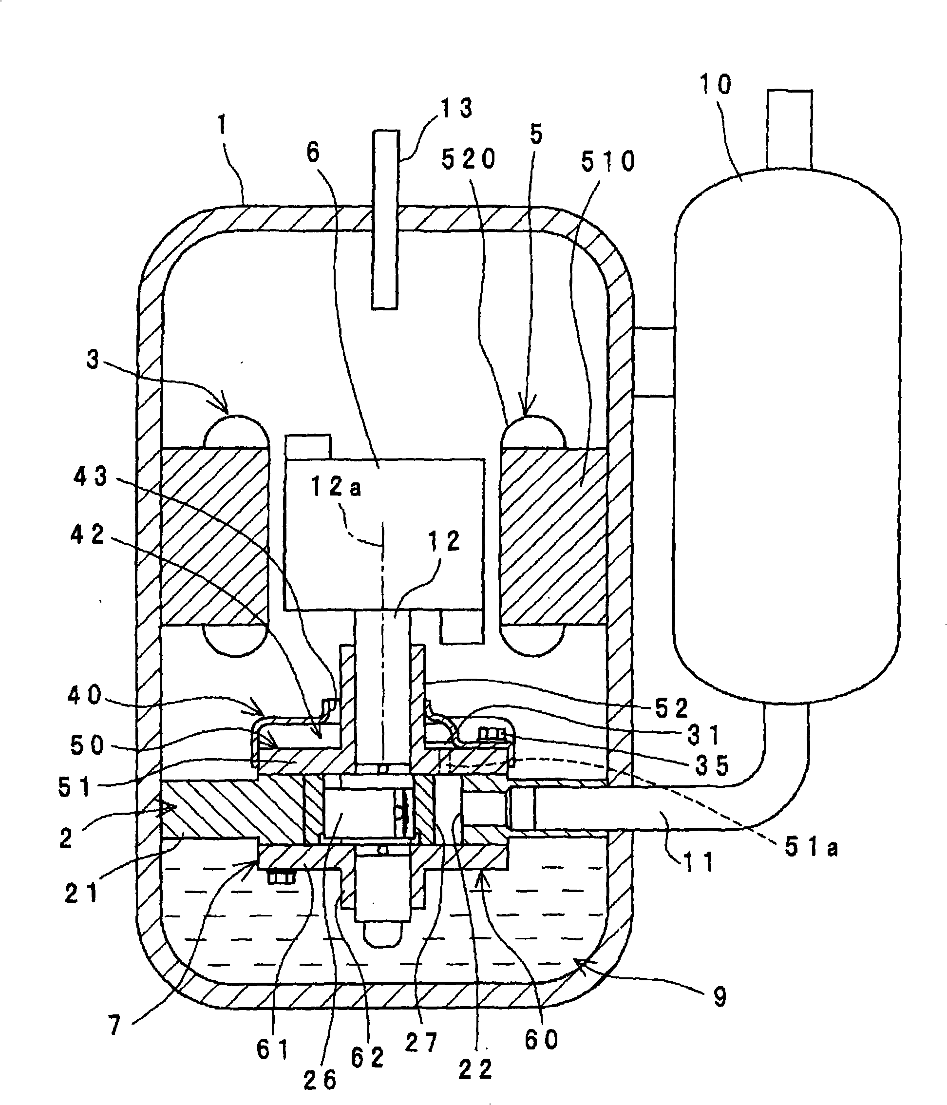 Compressor motor and compressor