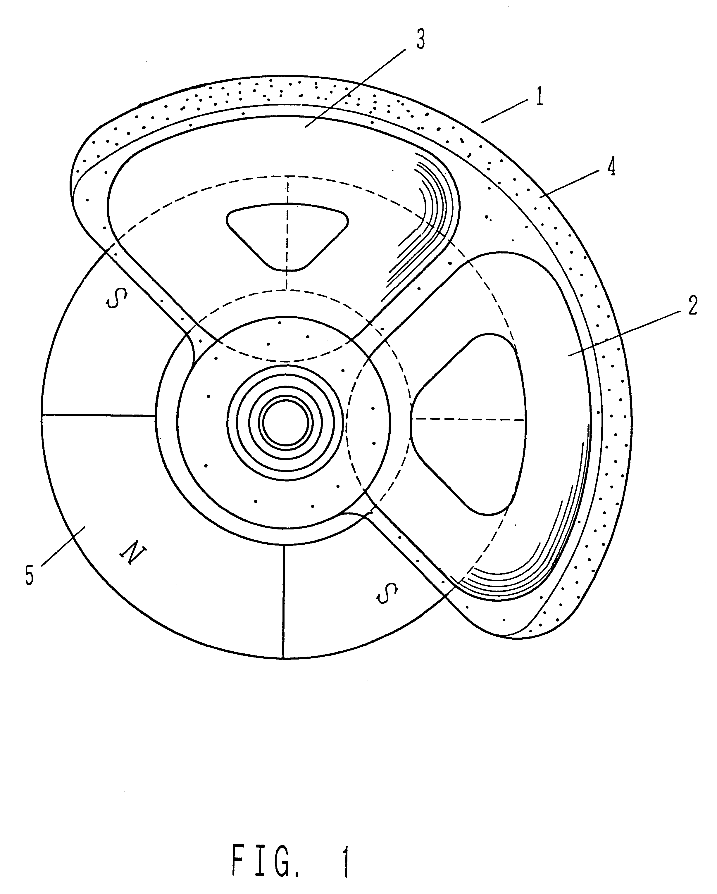 Flat coreless vibrator motor using magnetic latching power