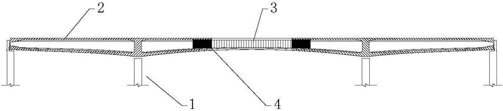 Prestressed concrete-corrugated web steel box connecting beam hybrid beam structural system