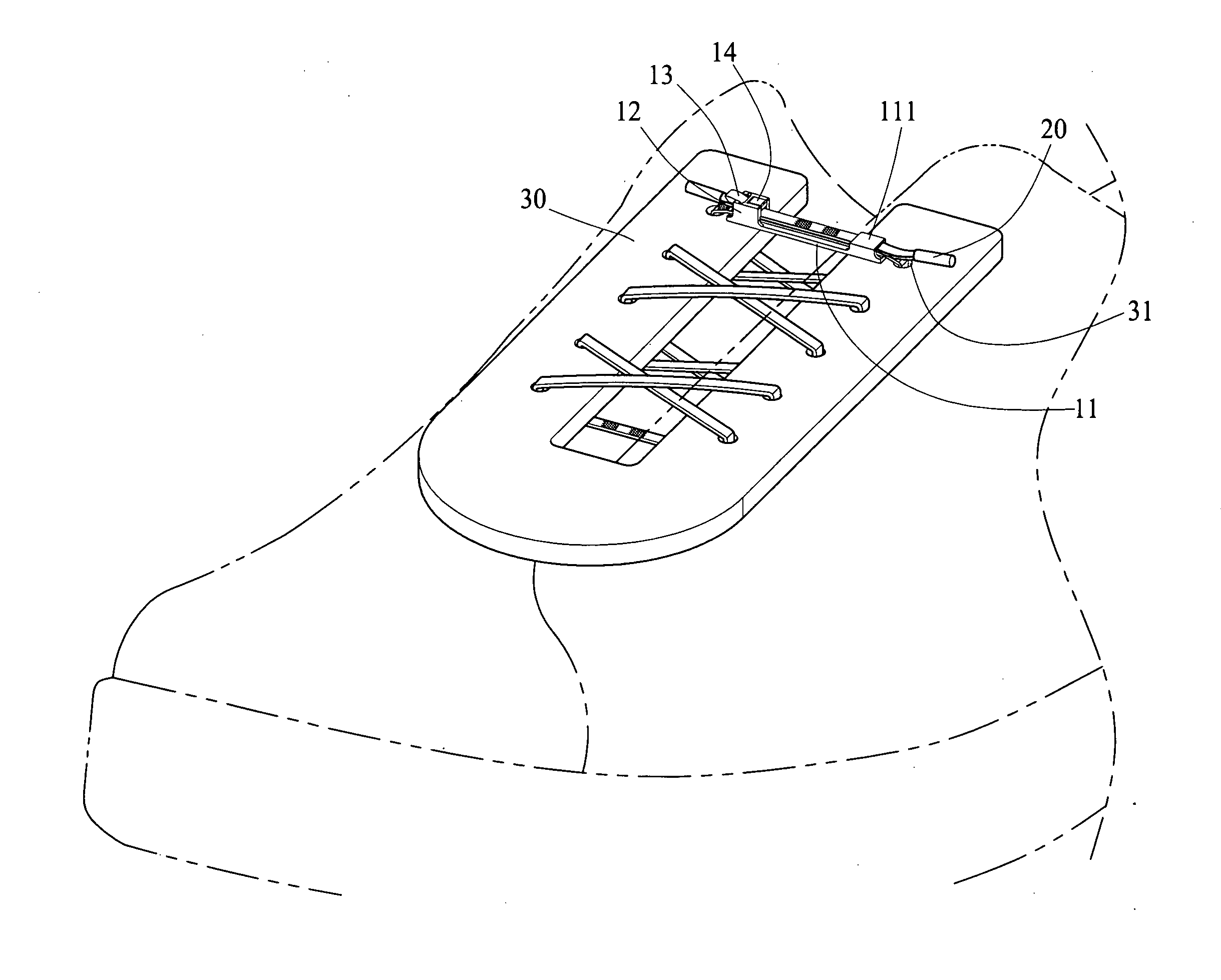Shoelace with shoelace fastener