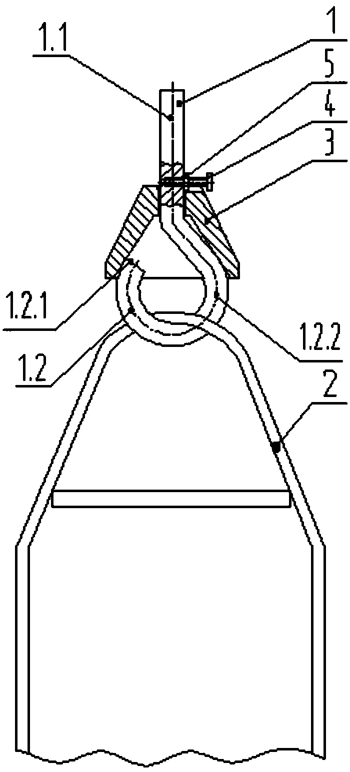 Lifting hook with anti-loose nut arranged on lifting rod