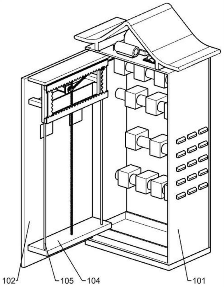 An electrical cabinet dust removal device