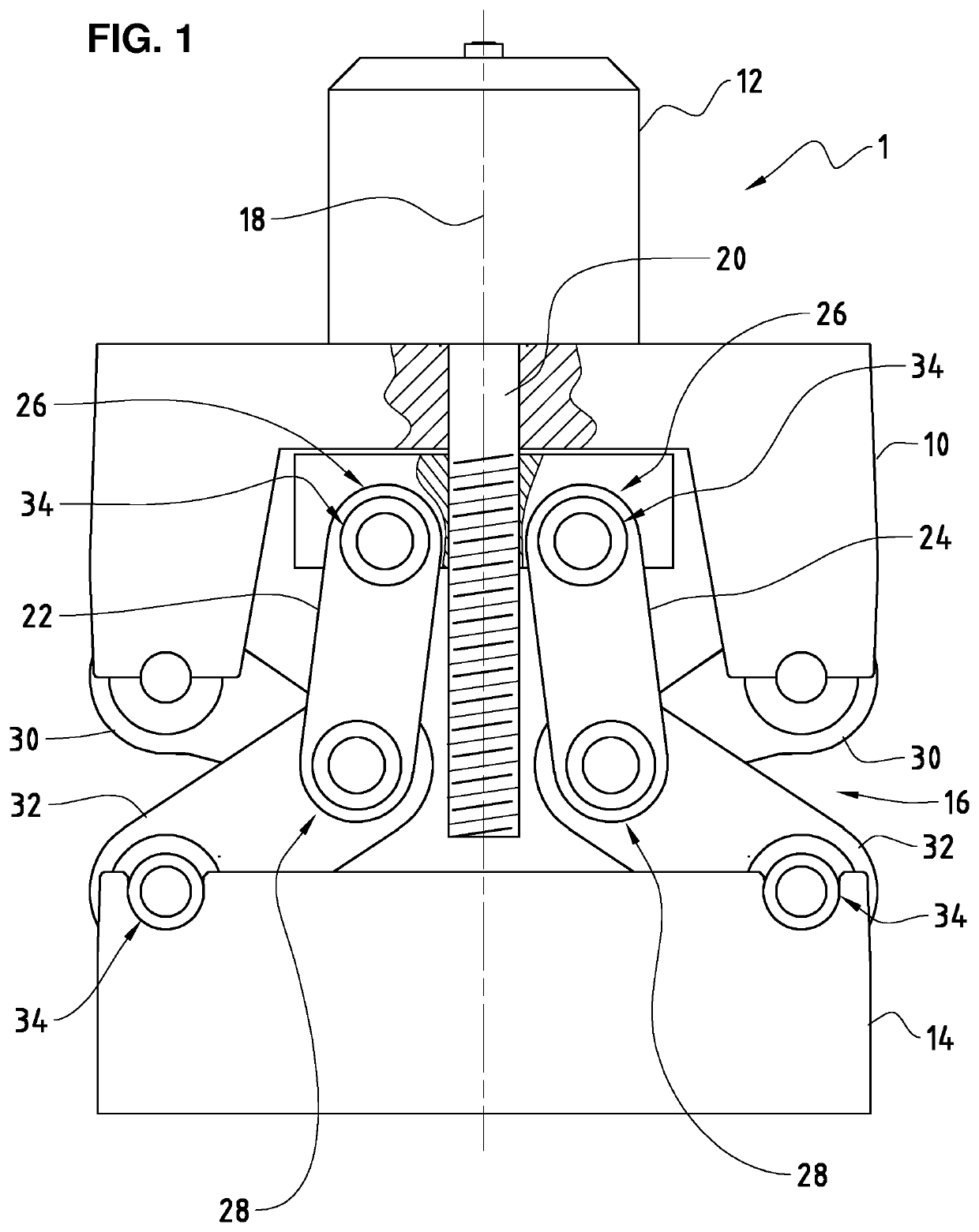 Powder press having toggle lever drive and electric drive