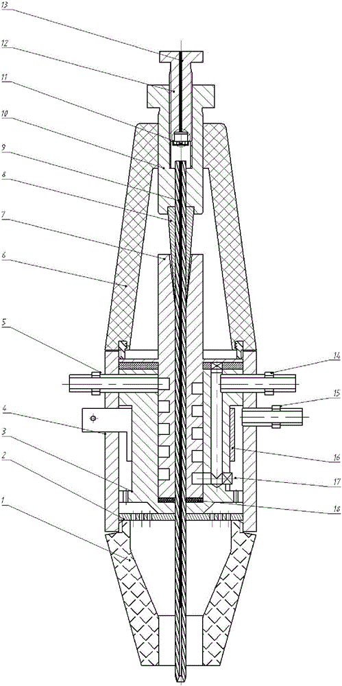 A fiber-guided weak laser coaxial composite welding torch