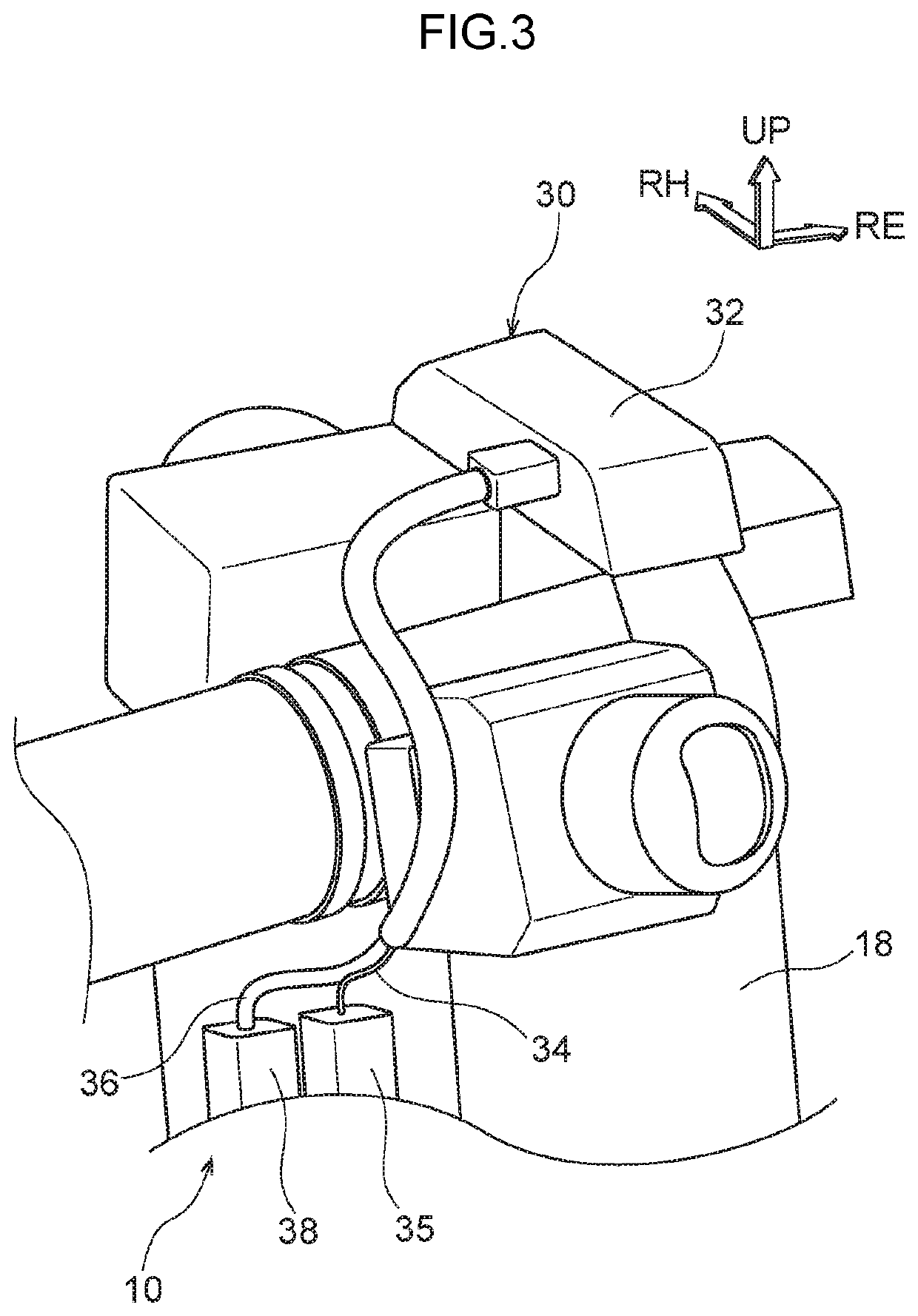 Driver monitoring device mounting structure