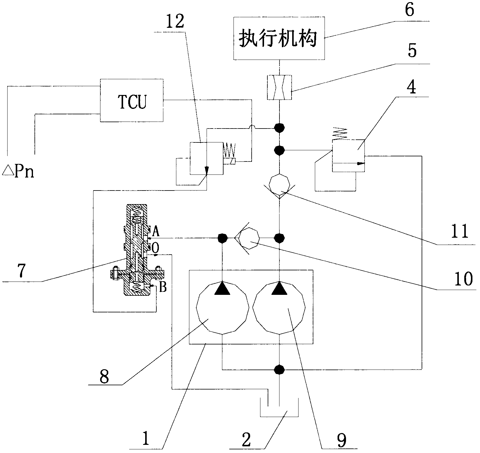 Proportional control type continuously variable transmission flow active control system