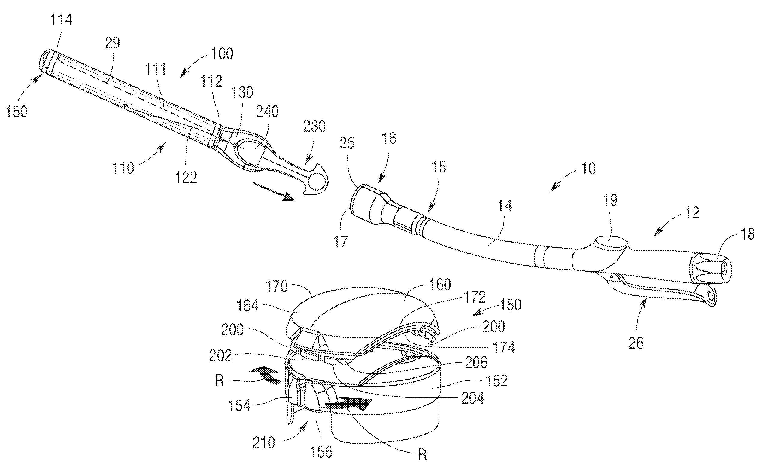 Circular stapler introducer with radially-openable distal end portion