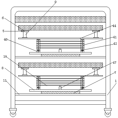 Horizontal rotating medical mobile frame