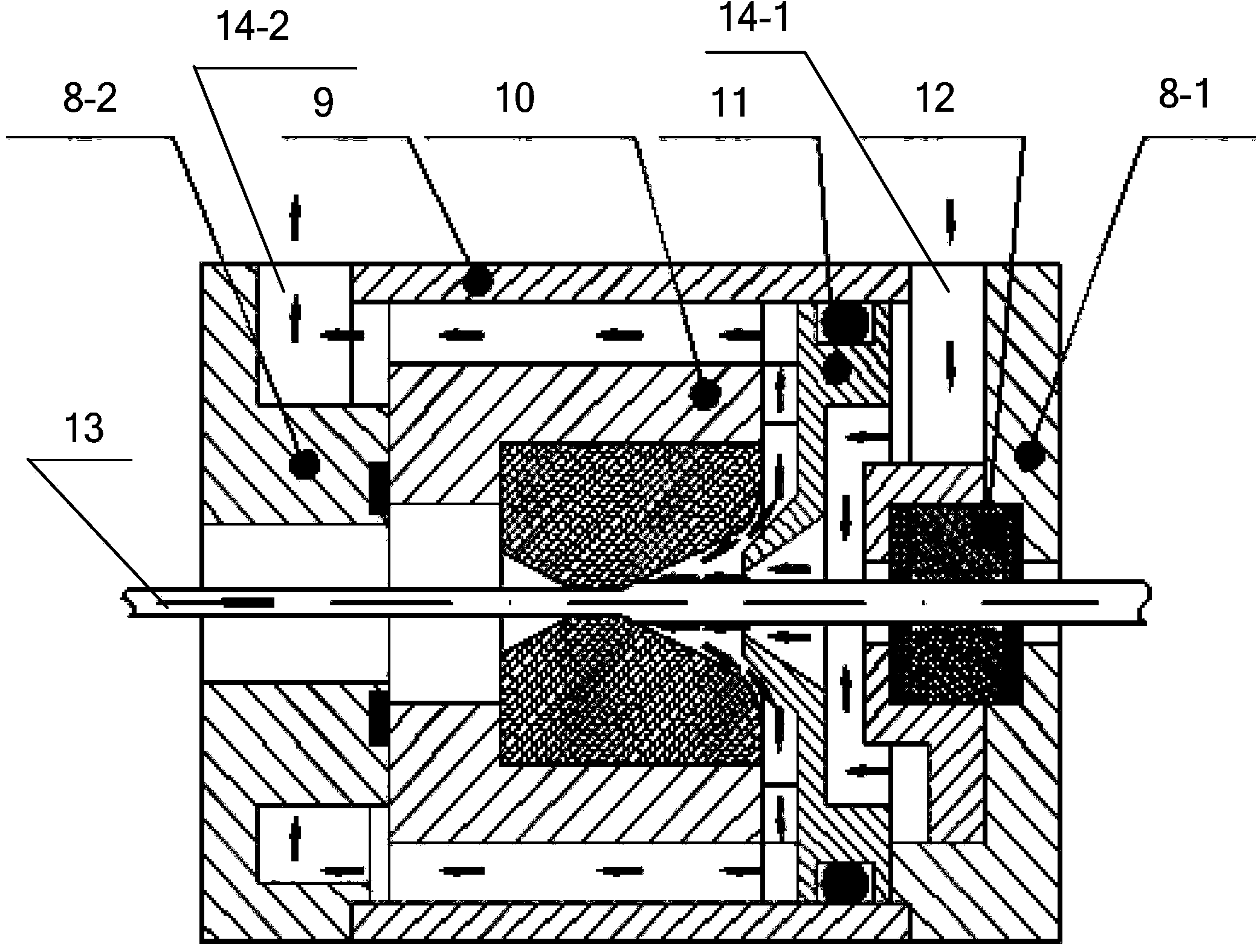 Forced lubrication device for water tank wire drawing and use method of device