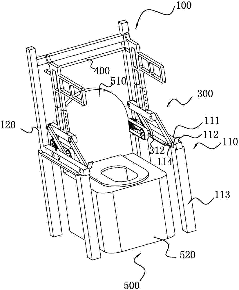 Standing-assisted chair with lifting devices