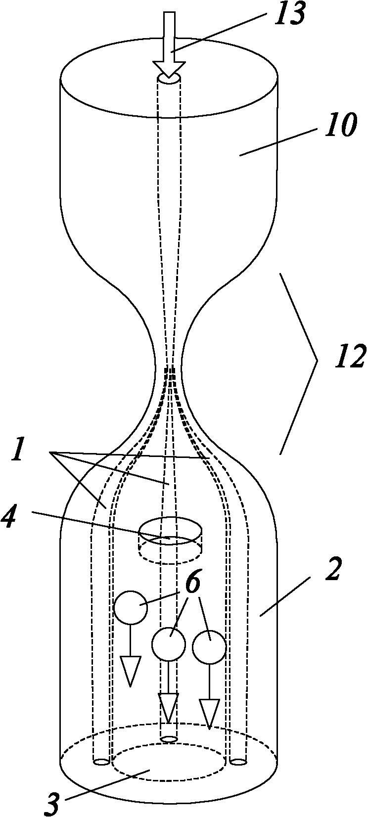 Tiny particle conveying device and method based on hollow melt-embedded core capillary optical fiber