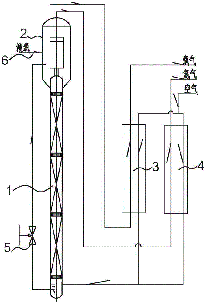 External cooling type low pure oxygen air separation system and method