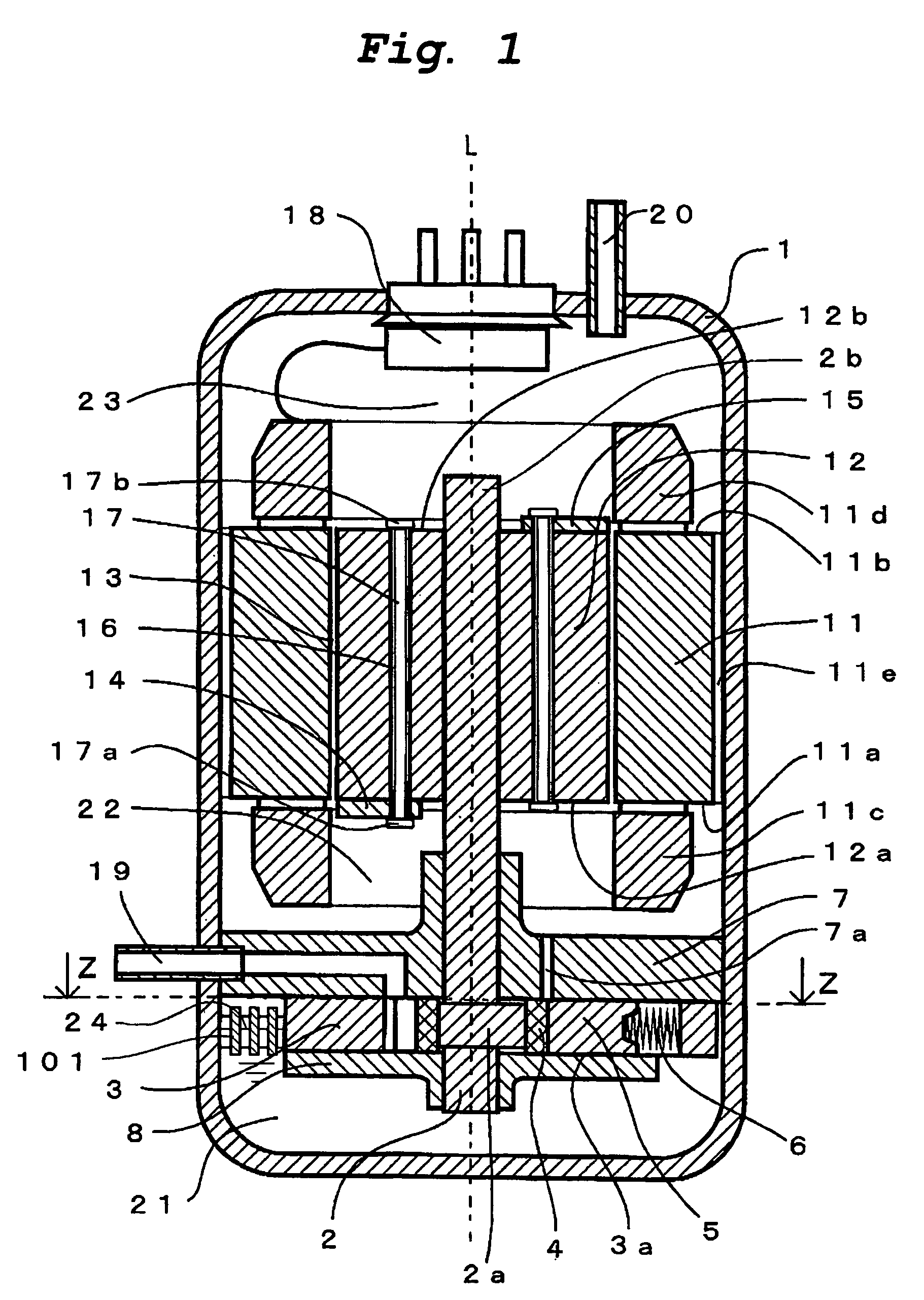 Hermetic type compressor with wave-suppressing member in the oil reservoir