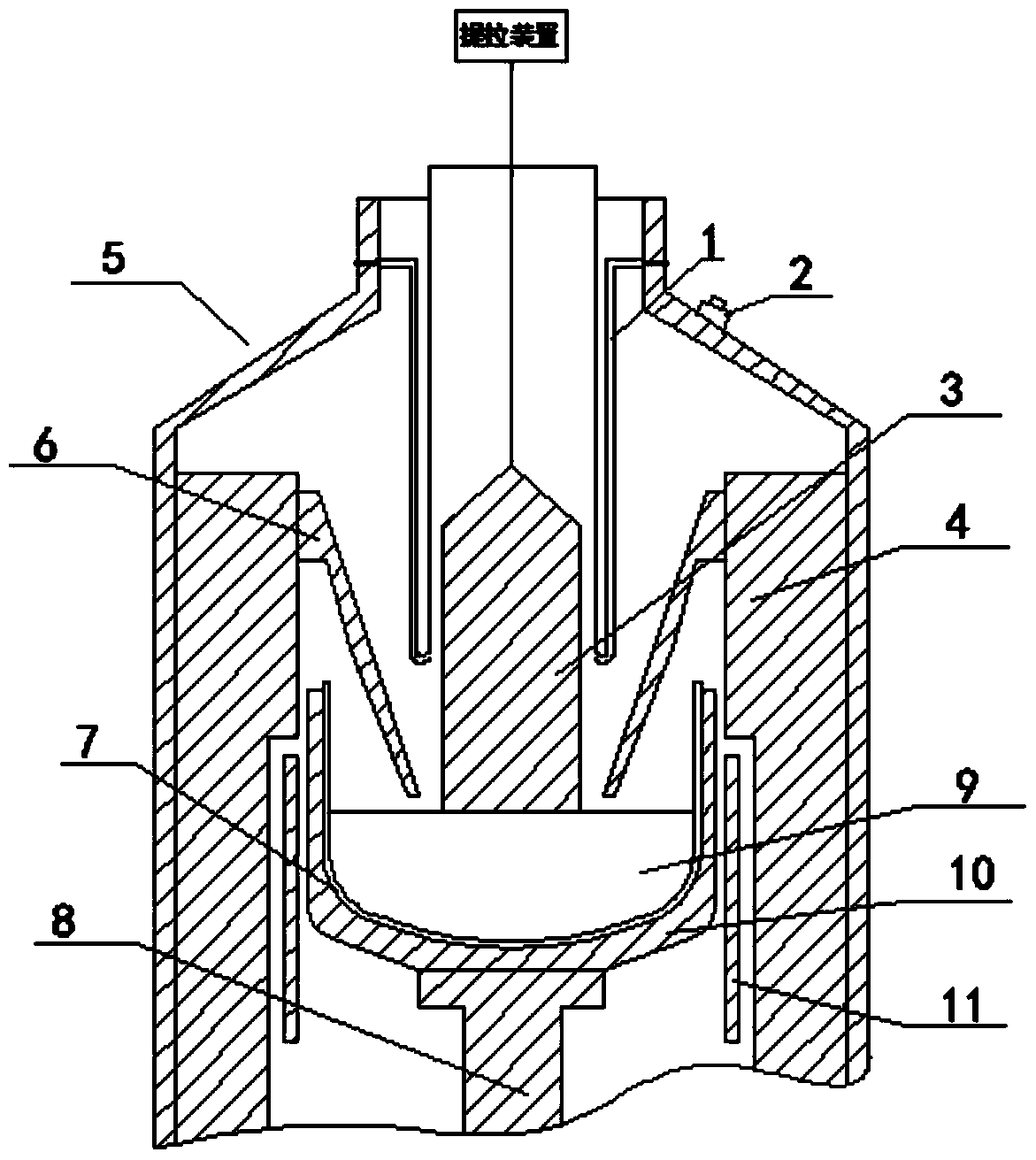A high-speed single crystal growth device and method