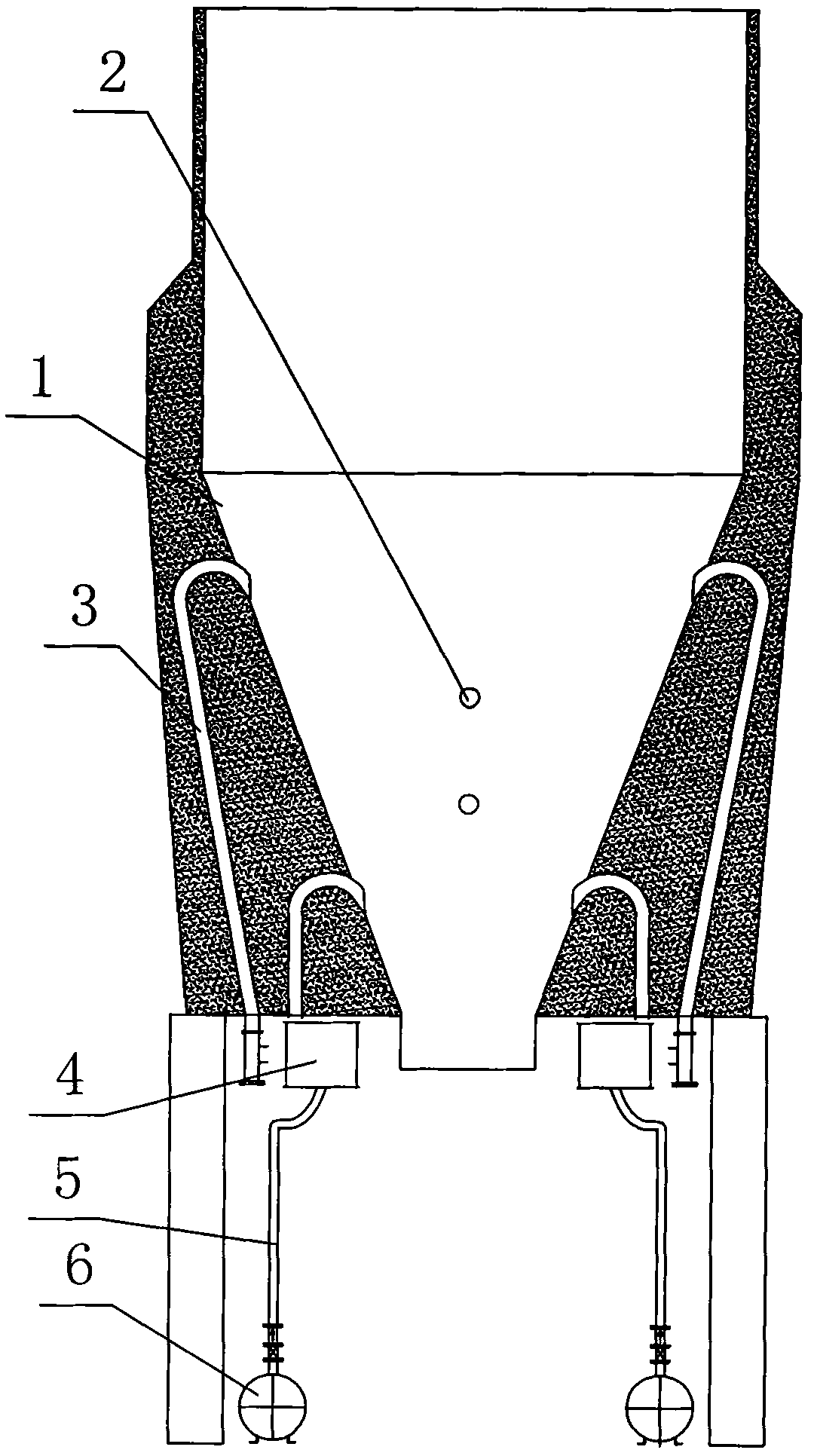 Installation structure of underground air cannon