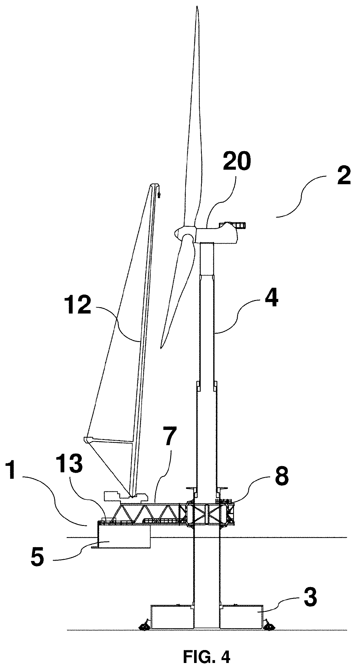 Method for the Maintenance of Wind Turbine Towers by means of Auxiliary Floating Systems