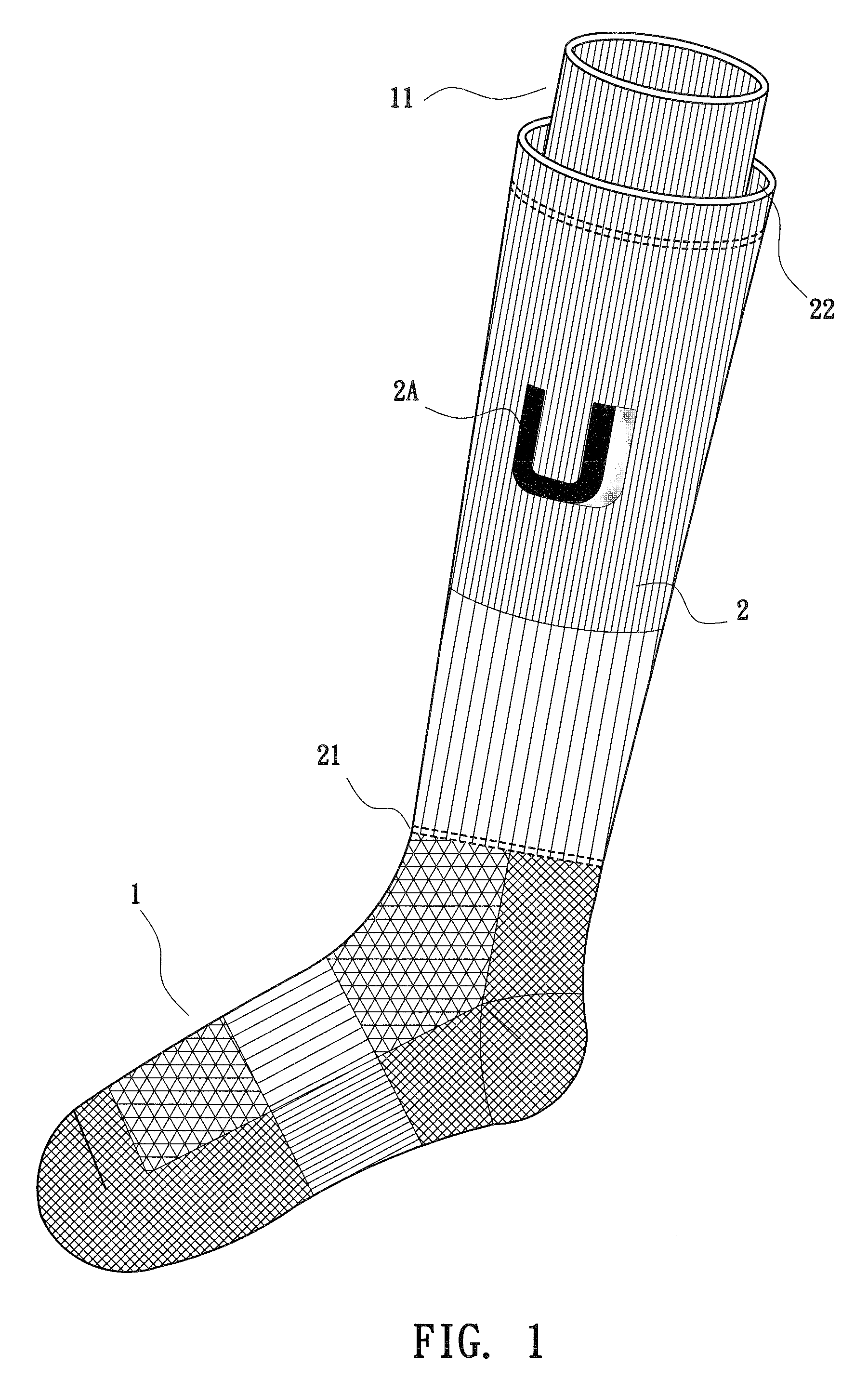 Stocking capable of the convenient holding of articles