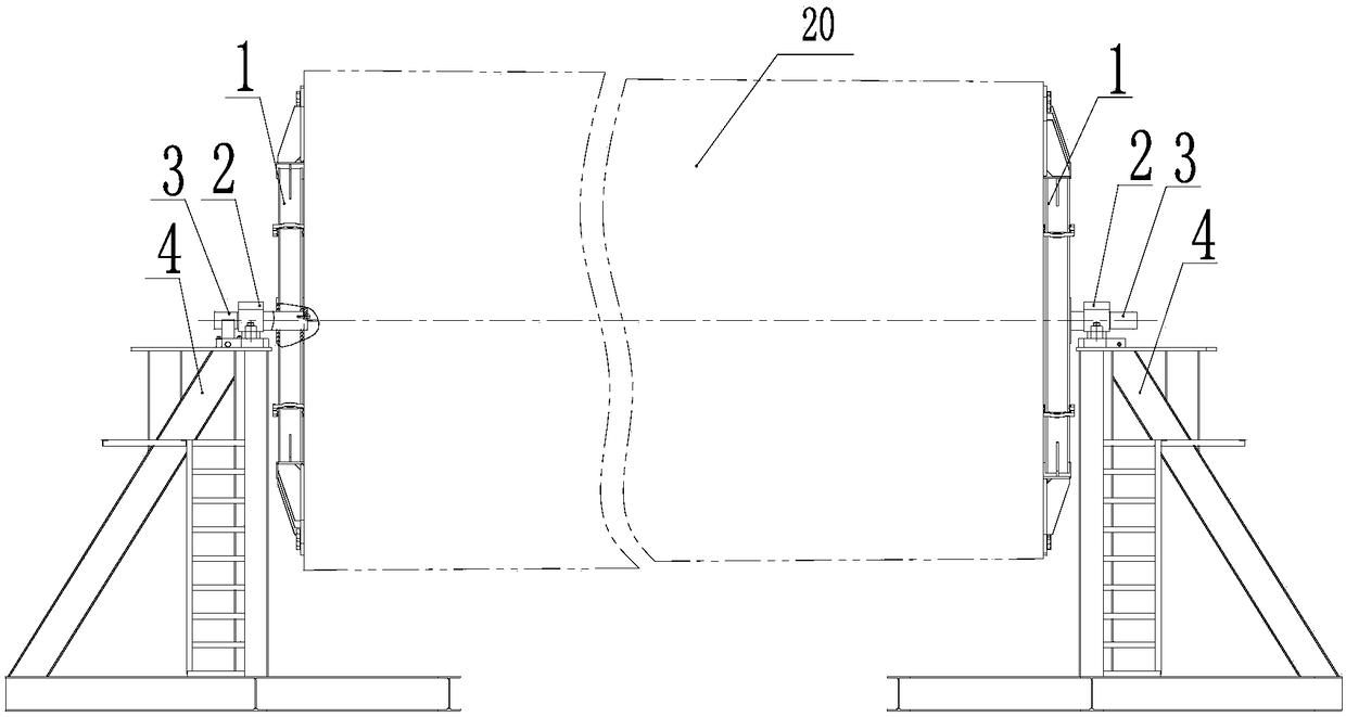 A clamping and positioning method and device for a fan tower