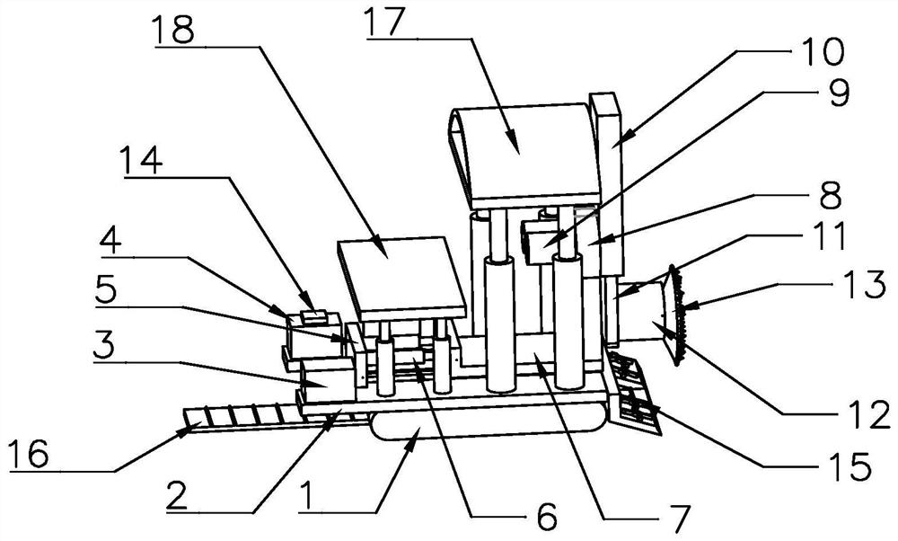 Eccentric hob boring machine that does not interfere with support work and can break rock according to a predetermined path