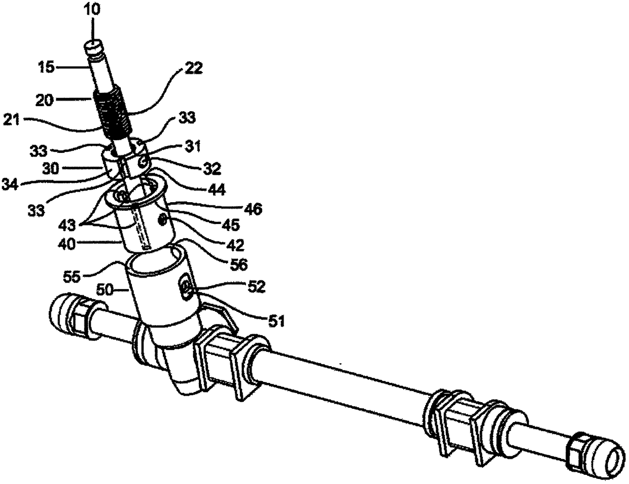 Centering attached mechanism for rack and pinion steering gear