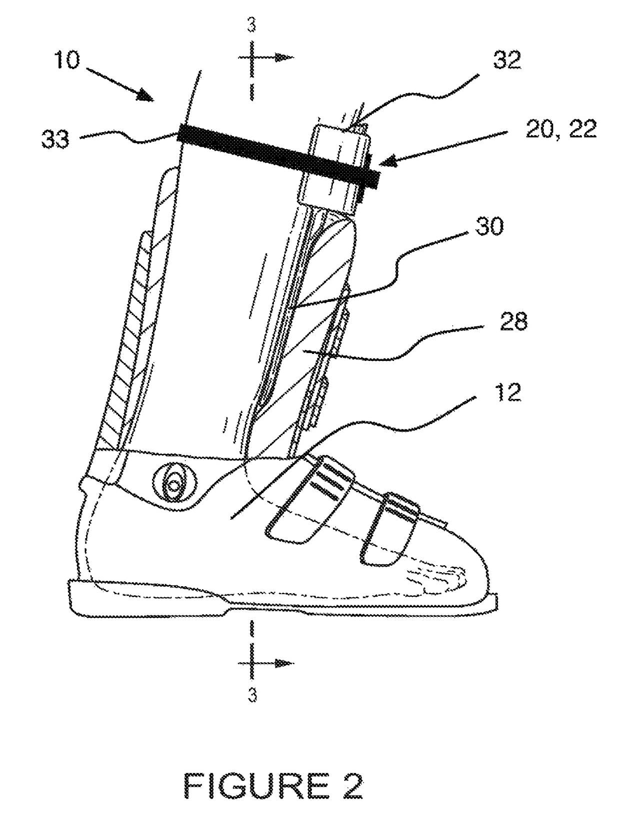 Sport-boot pressure monitor and method of use