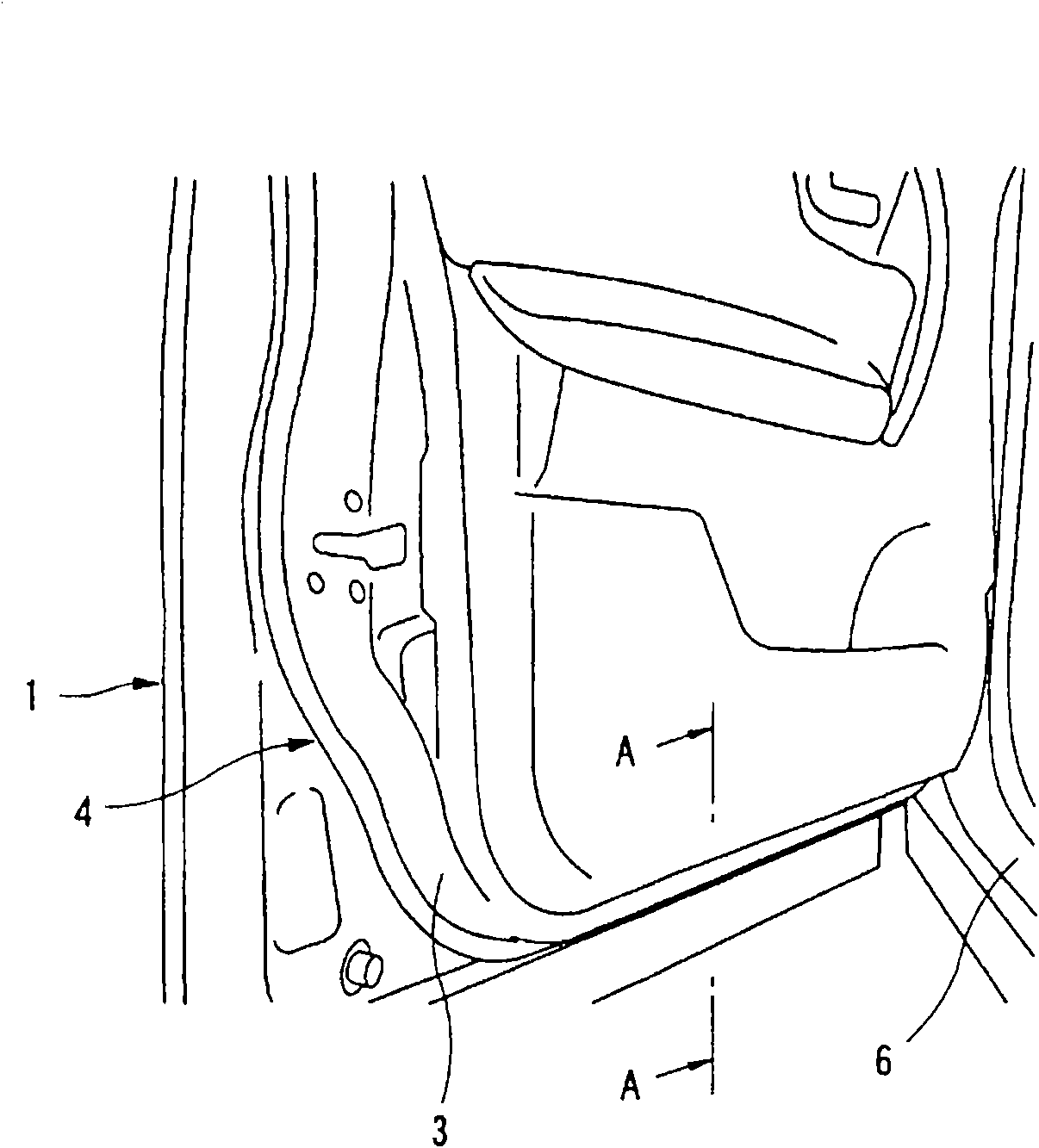 Mounting structure of doorframe sealing strip