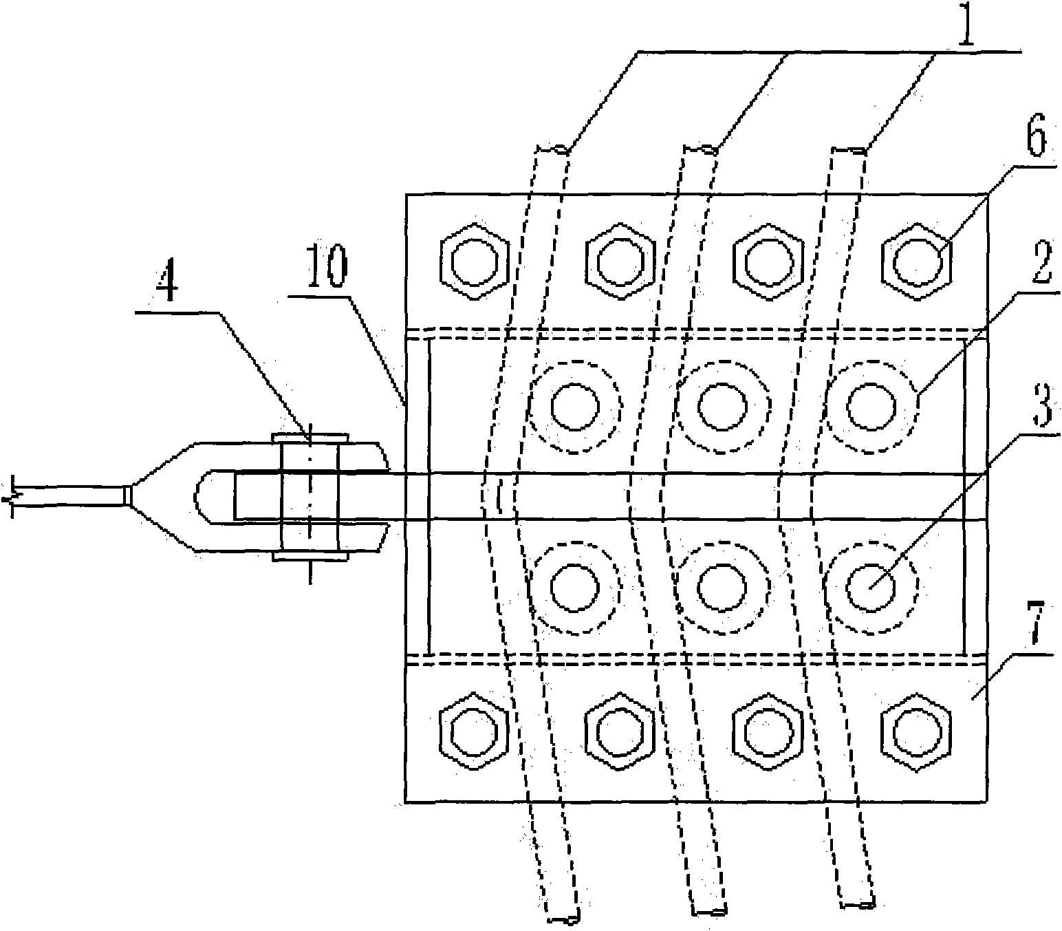 Cable support node connecting device
