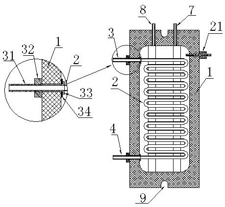 Intercooling device of electrolysis device