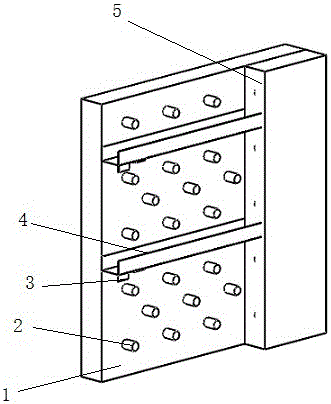 Steel matrix inner side spraying and building wall