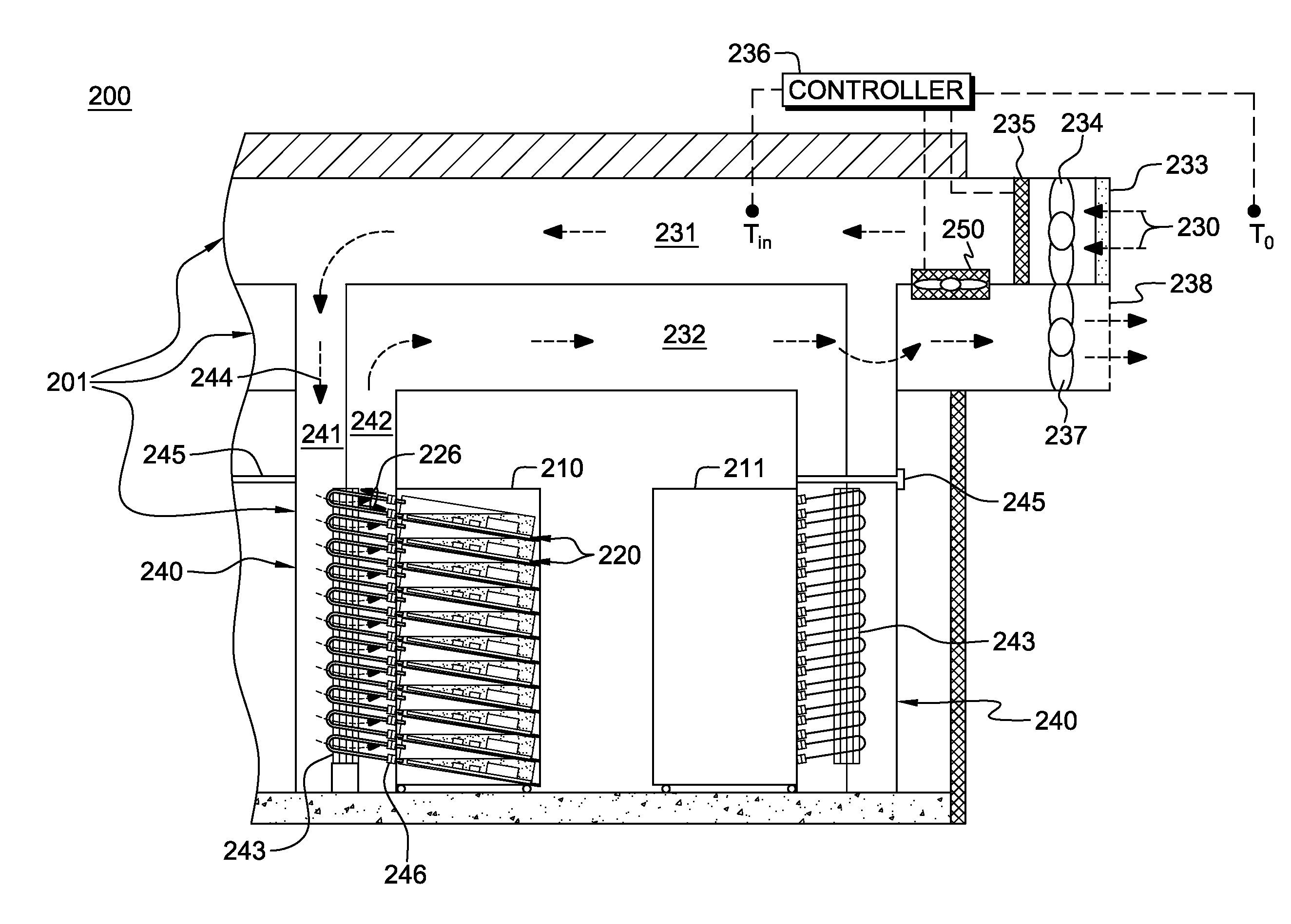 Air-side economizer facilitating liquid-based cooling of an electronics rack