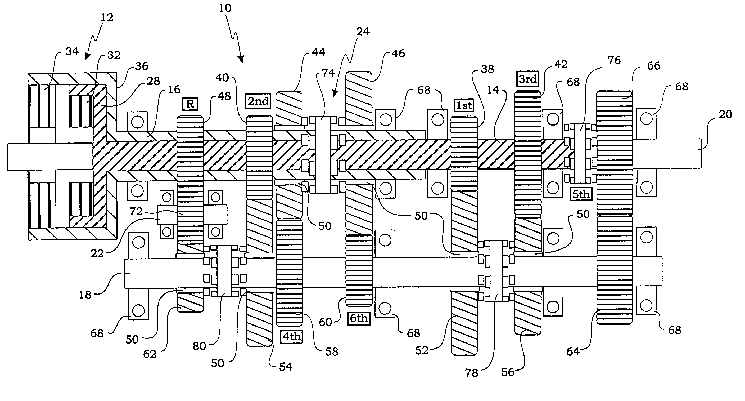 Integrated control module for use in a dual clutch transmission having integrated shift actuator position sensors